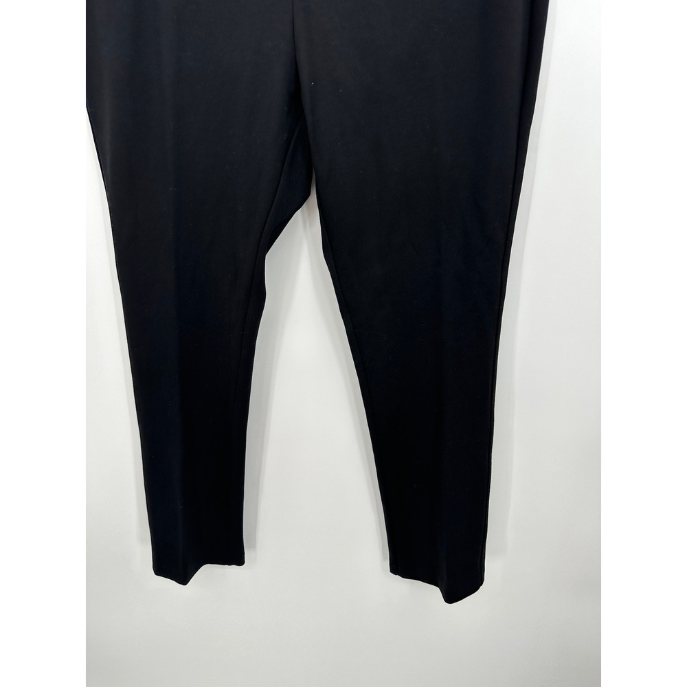 Coldwater Creek Women XL 16 Black Natural Fit Straight Leg Pull On Pants - Picture 5 of 9